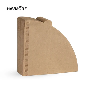 Havmore Holzfaser 02 Kegelfilter Pour-Over 2-4 Tassen Natürliche Tropf-Kaffeefilter Zubehör