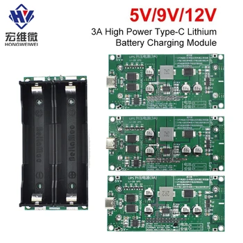 Typ-C 15W 3A Schnellladung USV Netzteil/18650 Lithium Batterie Ladegerät Modul DC-DC Step Up Booster Konverter