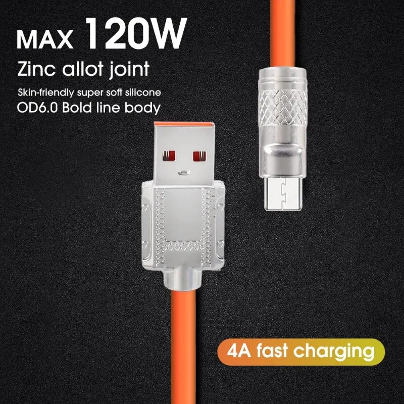 USB-C Ladekabel 120 W, 6 A, Flüssigsilikon, 1 m – Bild 5