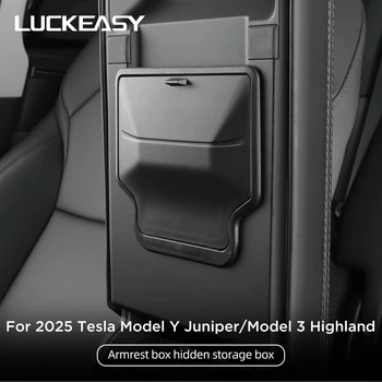 Tesla Model Y Juniper/Launch 2025 2026 Auto-Armlehnenbox Versteckte Aufbewahrungsbox Model 3 Highland 2025