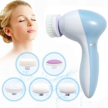 Elektrische 5 IN 1 Elektrische Gesichtsreiniger Pinsel Waschmaschine Spa Hautpflege Massage Mitesser Reinigung