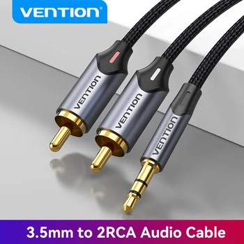 Vention RCA-Kabel 3,5 mm auf 2 RCA-Splitter RCA-Buchse 3,5 Kabel RCA-Audiokabel für Smartphone-Verstärker