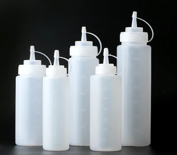 Große Squeeze-Gewürzflaschen mit Düsen, Ketchup, Grill, Saucen, Olivenöl, Flaschenspender
