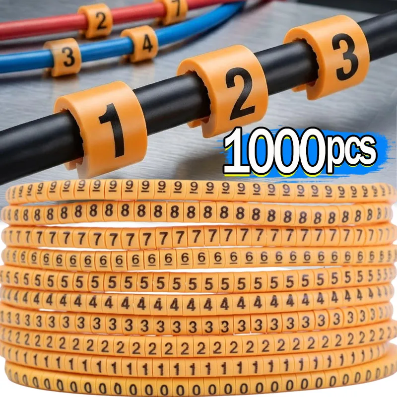 500 Stück Kabelmarkierer EC-0 EC-1 Markierungsnummern 0 bis