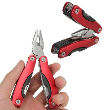 Campingausrüstung Outdoor Survival Edelstahl 9-in-1 tragbare Multitool-Zange Campingzubehör tragbar