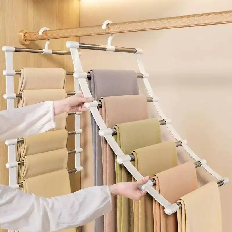 Mehrschichtiger Hosenbügel Platzsparender Schrank-Organizer