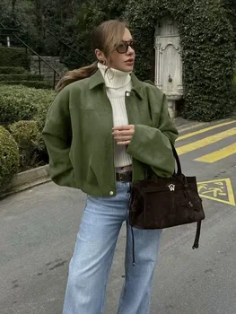 Damenmode-Pilotenjacke mit Fledermausärmeln und Reißverschluss, lässiges Oberteil