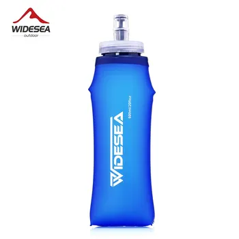 Wideea Camping 600ml Weich wasser flasche Trink sport Falt beutel Flasche Outdoor-Trink tasche Trink tasche