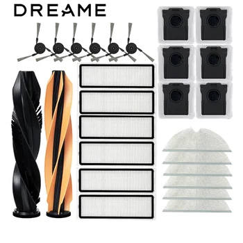 Dreame D20 Pro Plus / D20 Pro Zubehör Hauptbürste Hepa-Filter Staubbeutel Wischtuch Ersatzteile