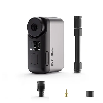 TOPUMP TB2 PRO Mini tragbare elektrische Pumpe für Fahrrad, kabelloser Reifenfüller, 120 PSI, max. 450 mAh