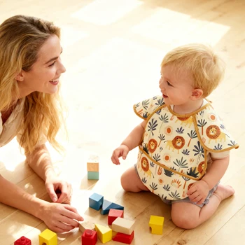 Elinfant Neue Mode Muster Wasserdichte Tasche Mittagessen Fütterung Lätzchen Wiederverwendbare Baby Lätzchen