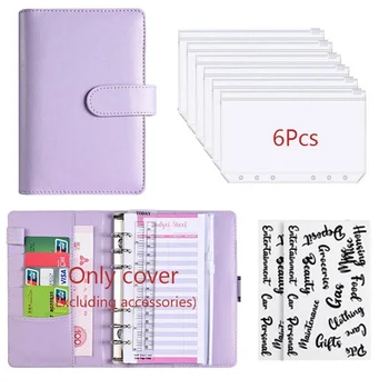 2026 A6-Ordner, Budget, PU-Leder, Planer, Taschen, Ausgaben, Budgetblätter, Notizbuch, Geldumschlag