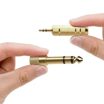 2er-Pack 6,5 mm auf 3,5 mm und 3,5 mm auf 6,5 mm Audio-Adapter-Set, 1/4 Zoll auf 1/8 Zoll und 1/8 Zoll auf 1/4