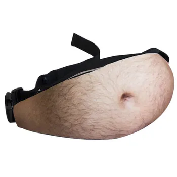 Trendige, fleischfarbene, kreative Bier-Bauchtasche, lustige Pop-Dad-Geldgürteltasche