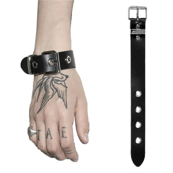Coole Punk-Armbänder für Männer und Frauen, Retro-Armband, verstellbare Handgelenk-Gürtelschnalle