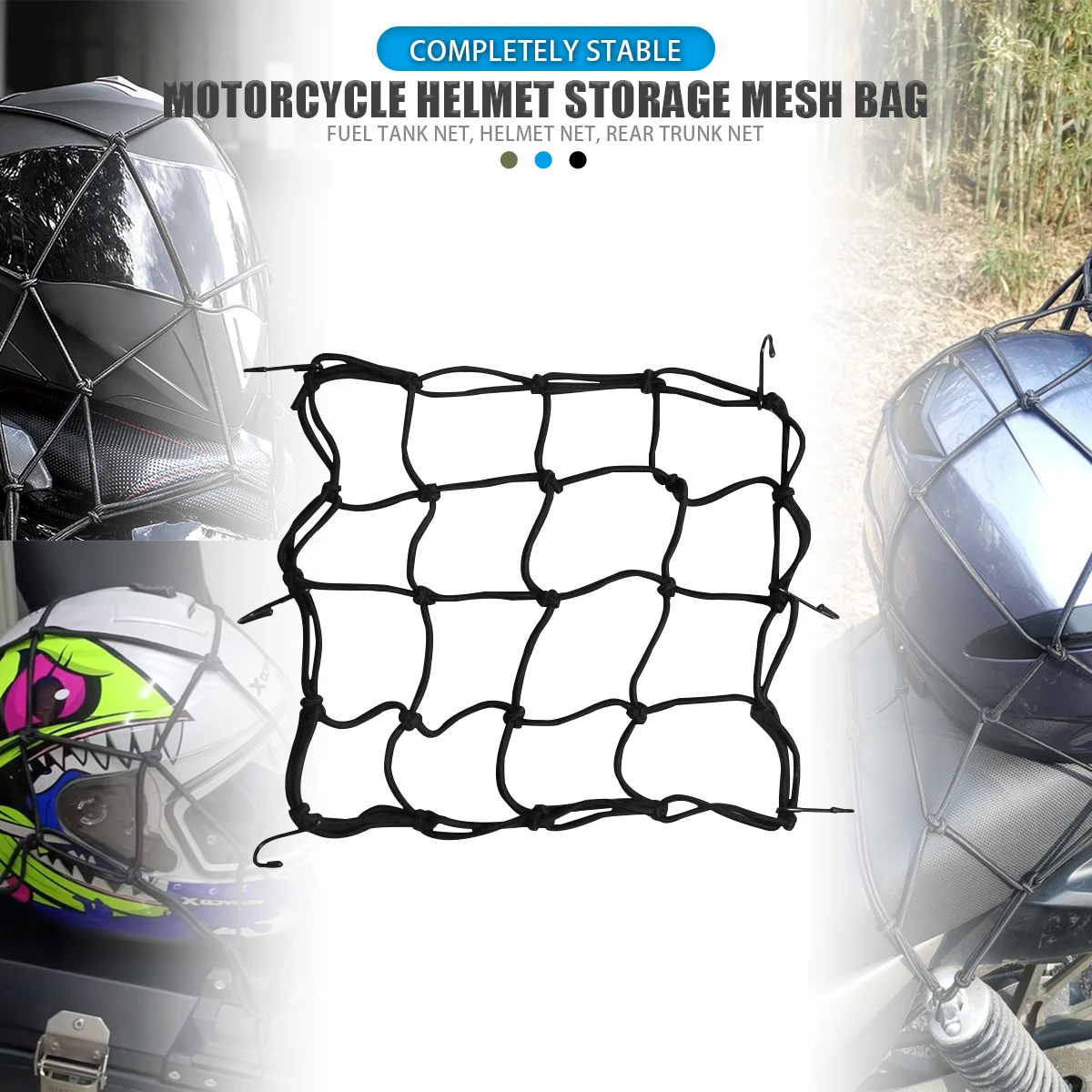 Bungee Cargo Net Stretch Gear Helm Gepäcknetz für Motorrad – Bild 5