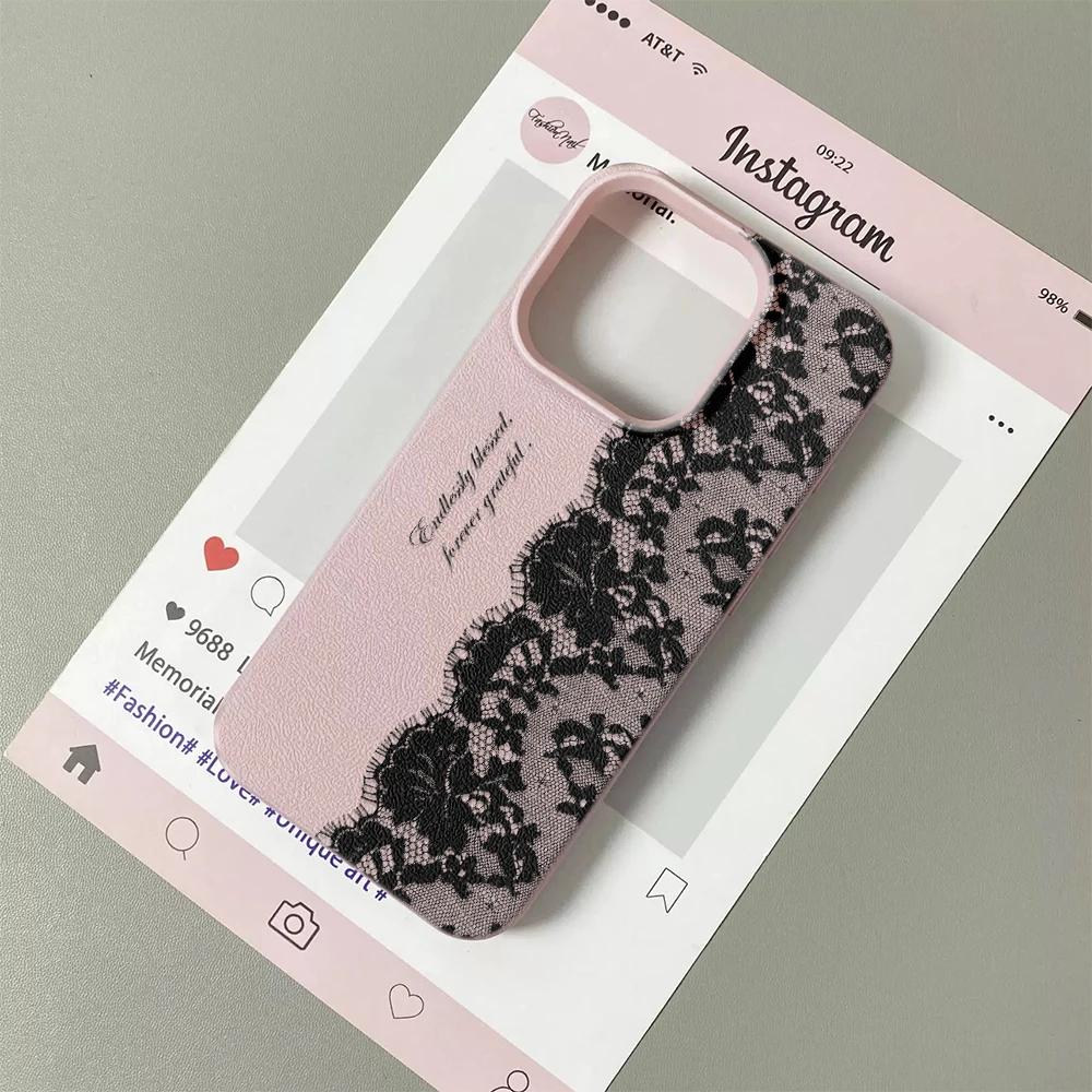 Mintgrüne Spitzen-Handyhülle für iPhone 17 16 15 14 Plus 13 – Bild 3