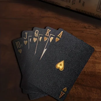 Coole wasserfeste Spielkarten aus schwarzem Gold, ein Deck von Spielkarten mit Weihnachten, Halloween
