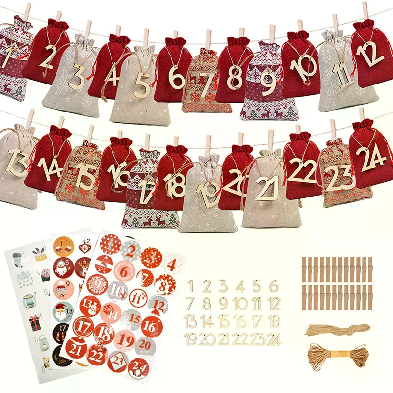 Weihnachts-Adventskalender-Taschen – Bild 2