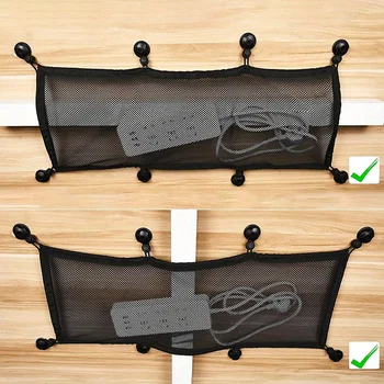 Kabelmanagement-Tablett mit Mesh-Design und ergonomischen Griffen - Organizer unter dem Schreibtisch für das