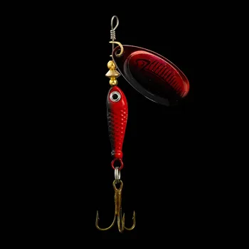 9g rotierender Angelköder, Löffelköder, Metallköder, dreifacher Haken, künstlicher Fisch, Wobbler, Feeder