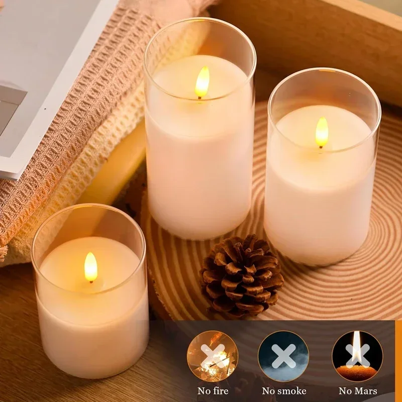 Elektronische LED-Kerzen, Licht, flammenloser Ferntimer – Bild 5