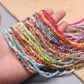 Farbe Dreieck Kristall perlen 4mm 130 stücke Charme Kristallglas lose Perlen für Schmuck machen DIY Ohrring