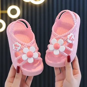 Kinder-Hausschuhe Sommer Mädchen und Jungen Badezimmer Zuhause Rutschfeste Strandschuhe Weichsohlige