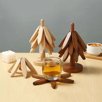 Weihnachtsbaum-Isoliermatte, Untersetzer für Esstische aus Massivholz, Anti-Verbrühungs-Matte