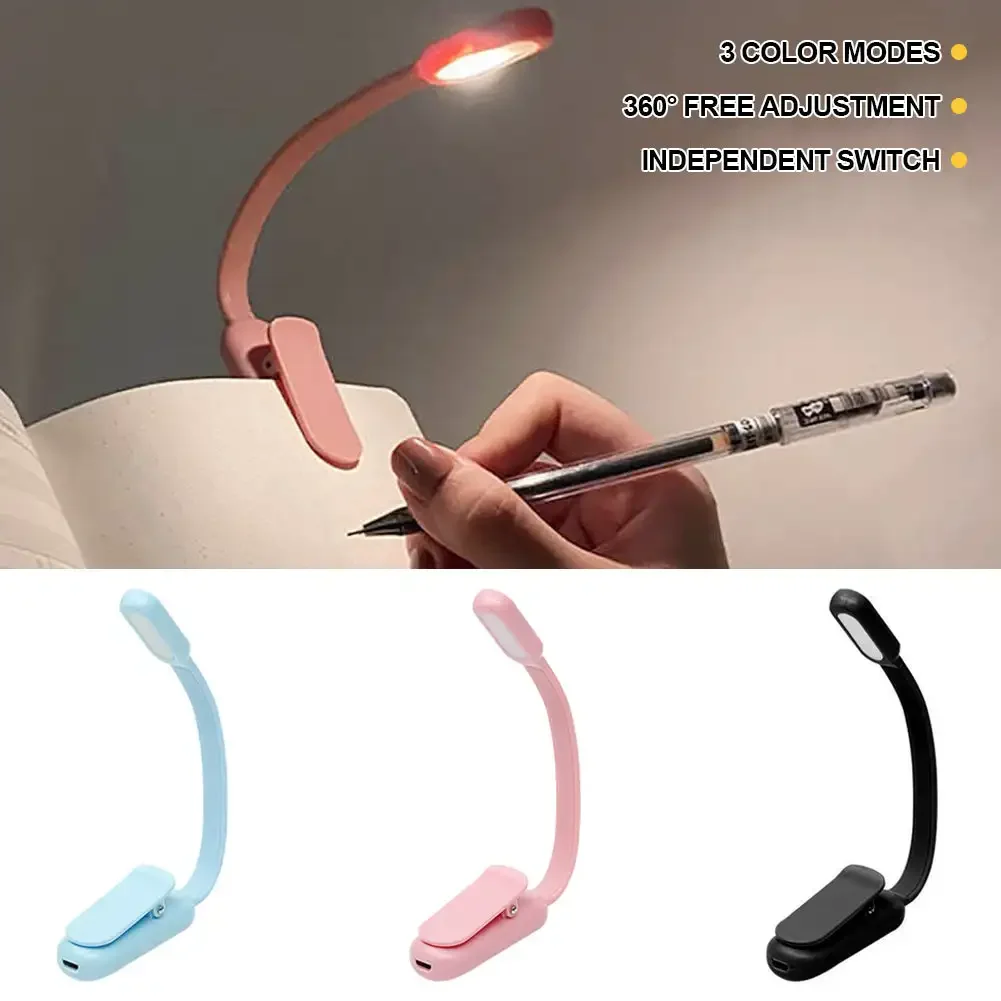 USB Mini LED Buch Nacht 3-Licht Farbe einstellbare Helligkeit