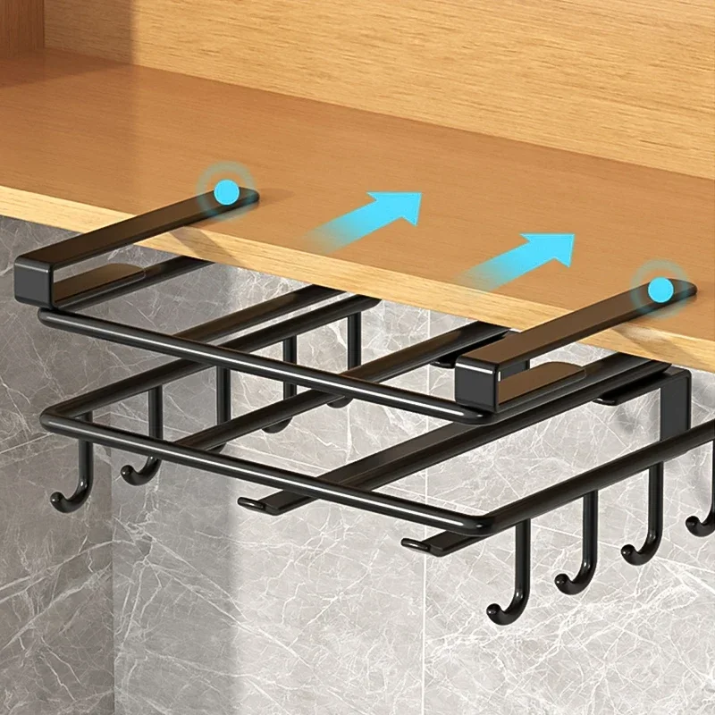 Küchen-Hängeorganizer mit Haken für unter dem Schrank – Bild 5