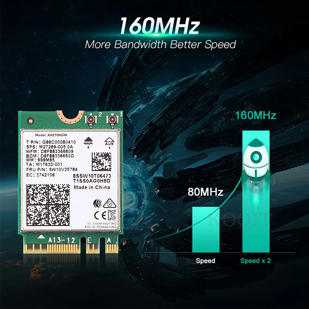WiFi 6E AX210 Bluetooth 5,3 M.2 Wireless Karte Für Intel – Bild 4