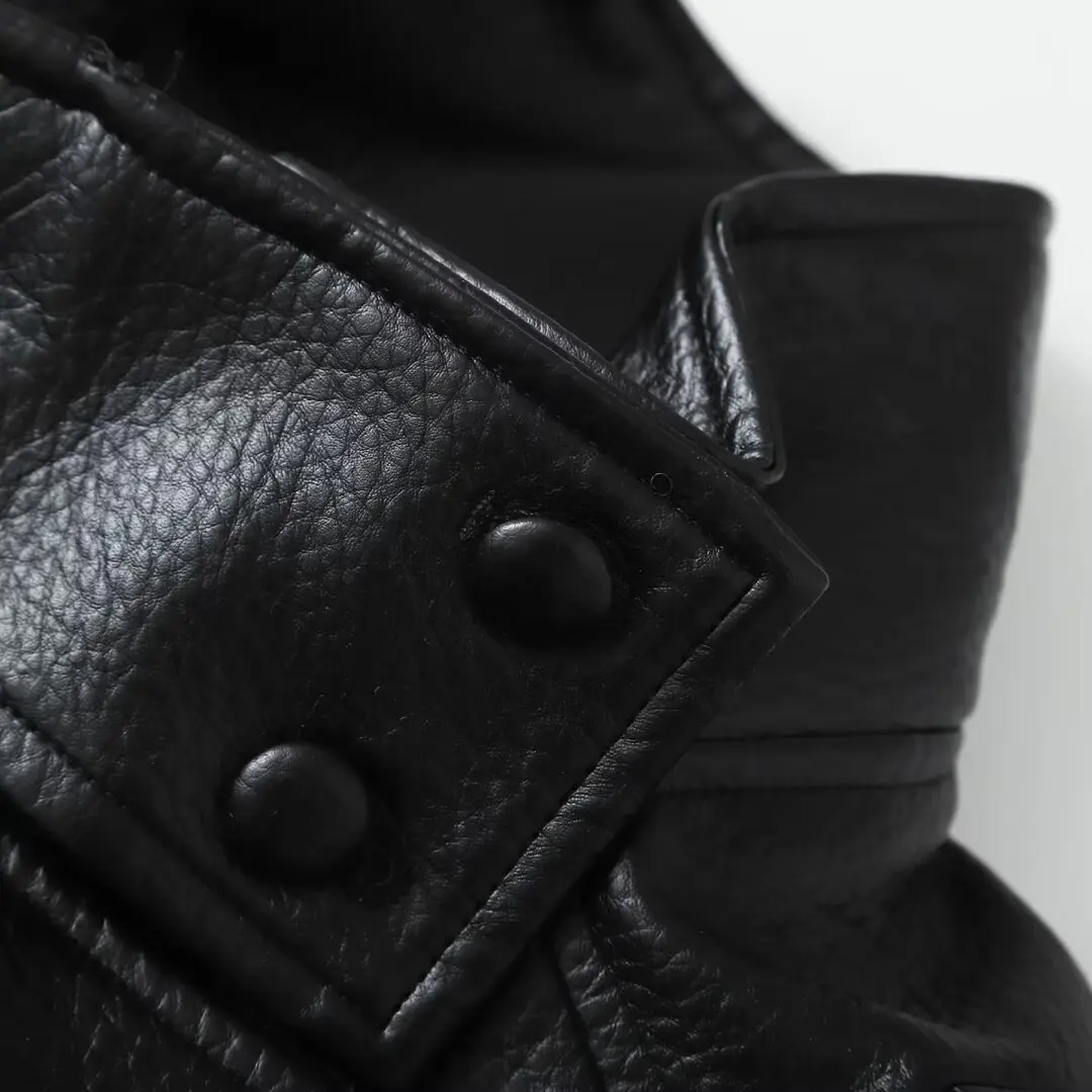 KONDALA Casual Chic Schwarz Leder Jacken Frauen Langarm – Bild 6