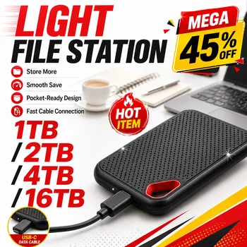 1TB Tragbare SSD Externe Festplatte USB 3.1 Hochgeschwindigkeits-Speicher für Laptop/Mac/PC Kompakt