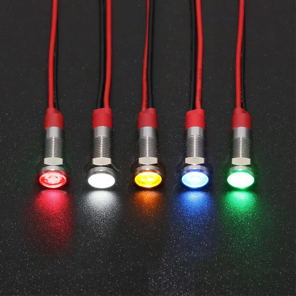 LED Metall Kontroll leuchte 6mm wasserdichte Leistungs signal – Bild 6
