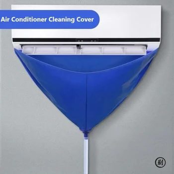 100 cm verdickter Reiniger, Klimaanlagen-Reinigungsabdeckungsbeutel, PVC mit Wasserrohr, Zuhause, 1-1,5 P