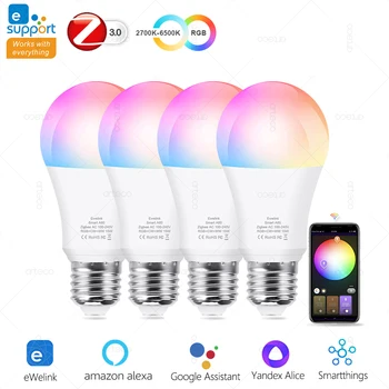 15W 18W E27 Zigbee Smart Glühbirnen RGB E27 Led-lampe AC100-240V Smart Home Zigbee Lampe Funktioniert