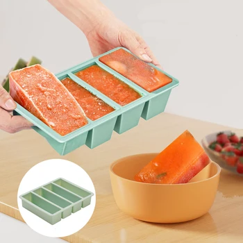 Riesige Lagerung Für Lebensmittel Mahlzeit Sauce Mit Deckel Silikon Gefrierschrank Tabletts Extra Große Suppe