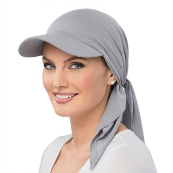 Damen Klassischer Einfarbiger Turban-Hut Outdoor-Sonnenhut mit Schirm Gebogener Hut Baseballkappe Sonnenhüte