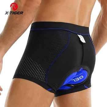 X-TIGER Radfahren Shorts Atmungsaktive Mesh Radfahren Unterwäsche 5D Gel Pad Stoßfest MTB Bike Shorts Männer