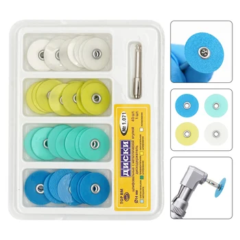 Schachtel Dental Polieren Scheiben Halten Stange Dorn Soflex Flexi Disc RA Schaft Zähne Bleaching (40 Stück)