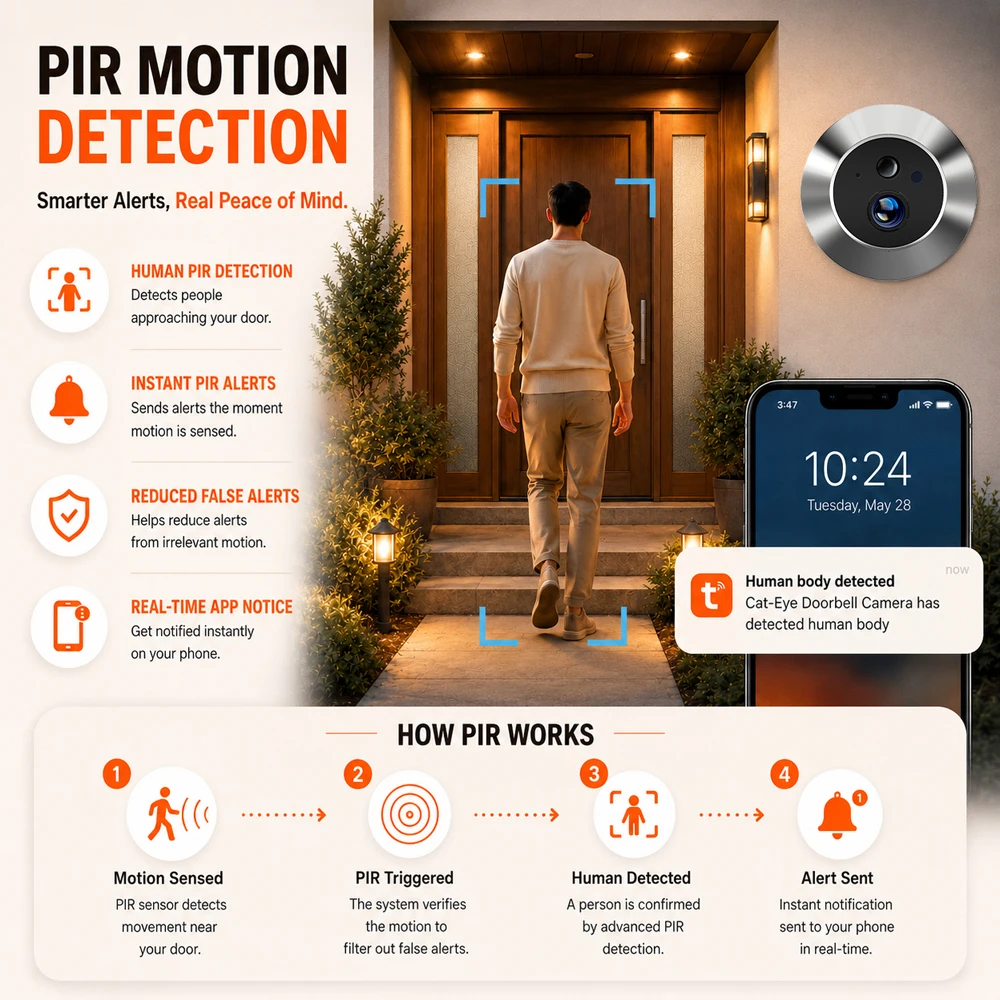 Tuya Smart 3MP 140° Weitwinkel Mini Digital Guckloch Eye – Bild 4