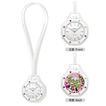 Achteckige Taschenuhr, modische Sport-Armbanduhr für Herren und Damen, Quarz-Armbanduhr, lässige hängende