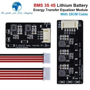 TZT BMS 3S 4S Active Balancer Board 1,2A Lifepo4 Lipo Li-Ion Lithium Batterie Energieübertragung Equalizer