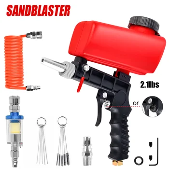 90 psi verstellbare pneumatische Sandstrahlpistole, 2,1 lbs tragbare Sandstrahlmaschine für zu Hause