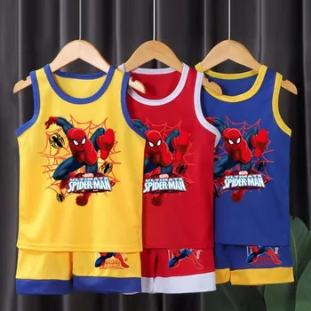 2026 Sommer Neue Atmungsaktive Jungen-Westen-Sets Kinder Mode Cartoon Ärmelloses Top Shorts Zweiteilige Sets