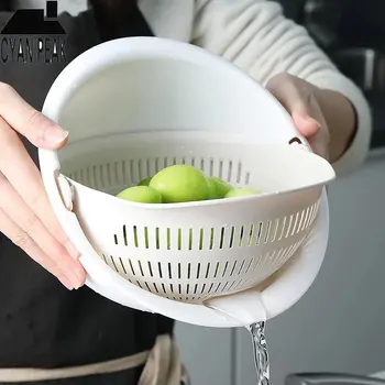 Küche Obst Tablett Abnehmbare Doppel Schicht Obst Und Gemüse Becken Ablassen Korb Kreative Haushalt