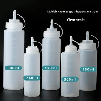 Ketchup BBQ Saucen Olivenöl Flasche Große Squeeze Würze Flaschen mit DüsenDispenser Squeeze Sauce Flasche