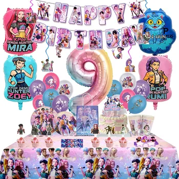 Cartoon-Musik-Mädchen-Thema, Geburtstagsparty-Dekoration für Kinder, Mädchen-Event-Zubehör, Hintergrundbanner