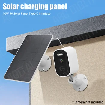 Solarpanel 10W 5V Ladepanel Türklingel Überwachungskamera Geringer Verbrauch Sicherheitsüberwachung Typ-C